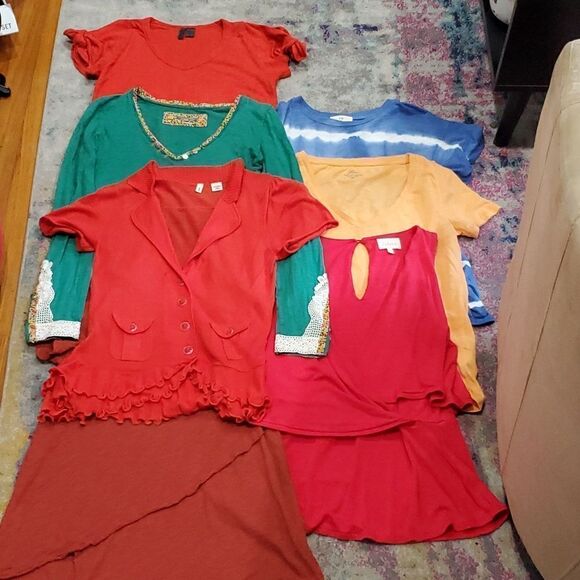 Lot of 7 Anthropologie Tops Size XS - Picture 1 of 16